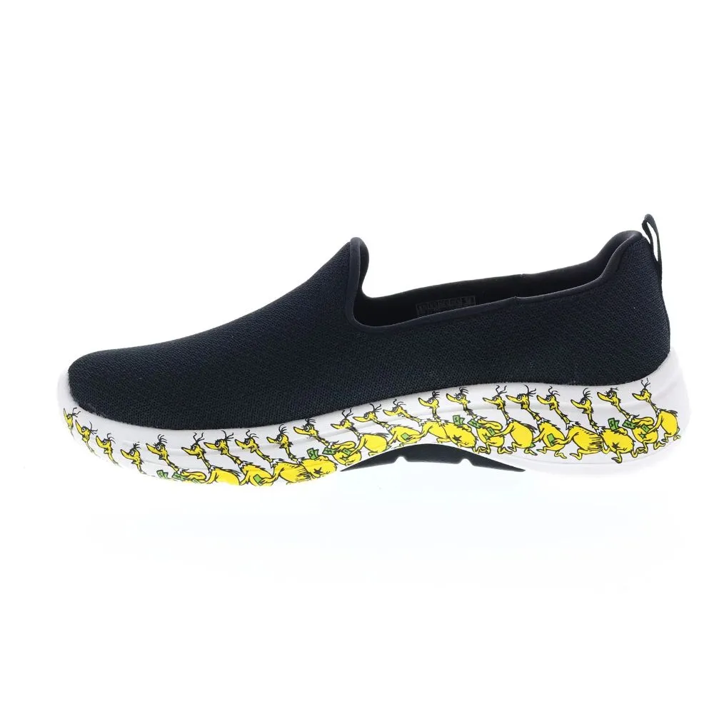 124850 Skechers Go Walk Arch Fit Green Belly Dr. Seuss Womens Black Athletic Shoes