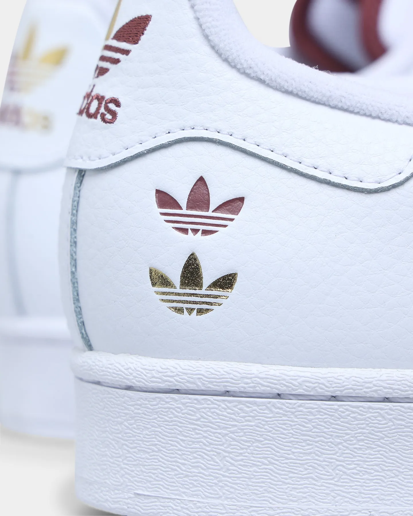Adidas Superstar Cloud White / Quiet Crimson / Gold Foil