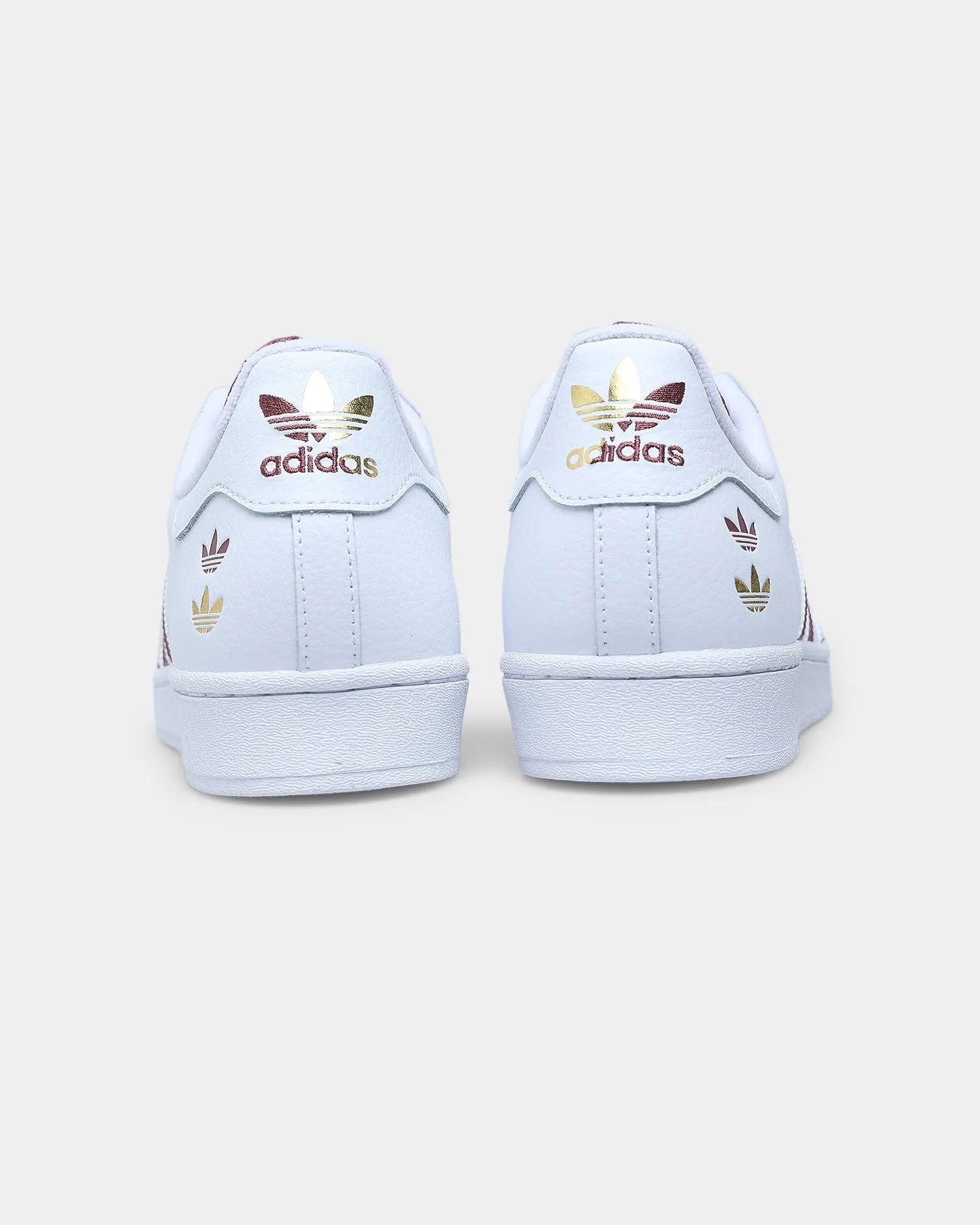 Adidas Superstar Cloud White / Quiet Crimson / Gold Foil