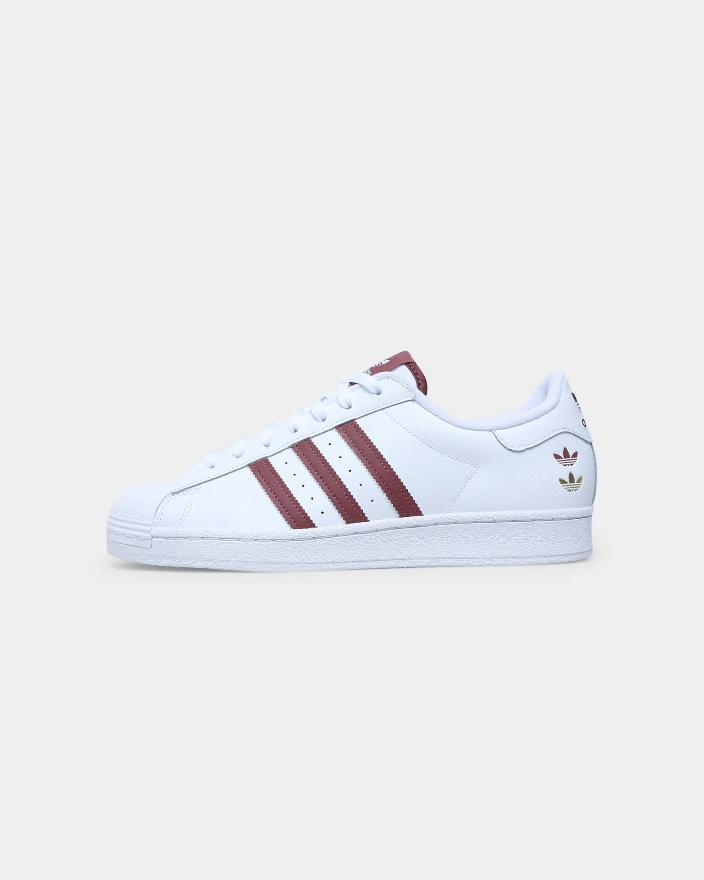 Adidas Superstar Cloud White / Quiet Crimson / Gold Foil