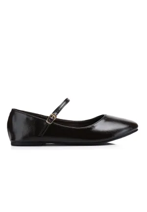 Aelia Rounded Toe Flats & Ballerina (Chocolate)