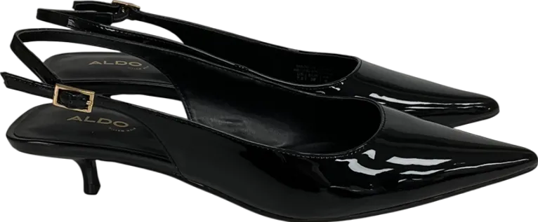 Aldo Black Lennoxie Heeled Slingback Shoes UK 3 EU 36 