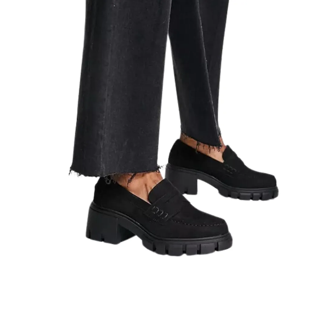 ASOS - Storm Chunky Mid Heeled Loafers