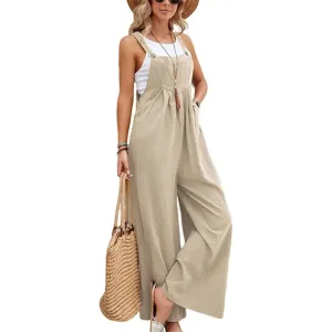 Baggy Bib-jumpsuit met wijde pijpen voor dames