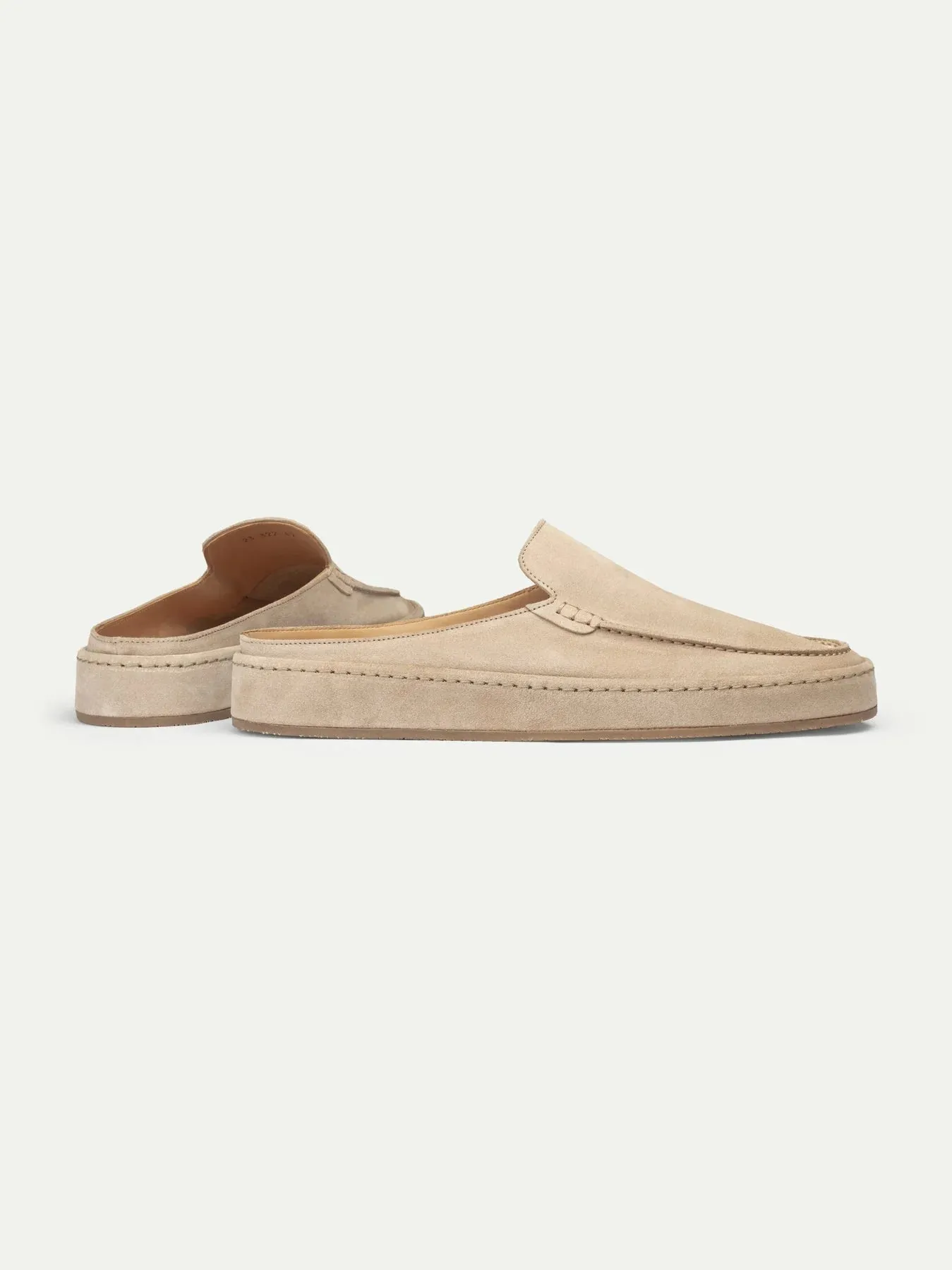Beige Suede Celeste Calm Mule Loafers
