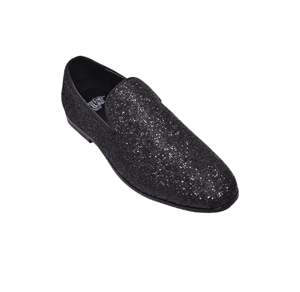 Black Men's Shoe Luxury Style Slip-On Loafer Style No : LF8891