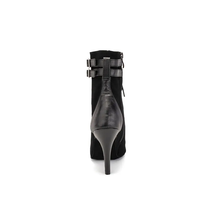 Black Professional High Heel Dance Boots