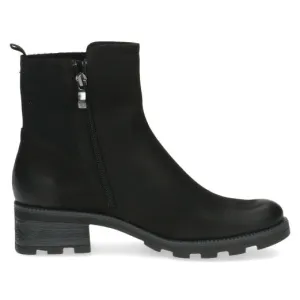 Caprice 25227-41 008 Ladies Black Leather Side Zip Ankle Boots