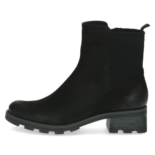 Caprice 25227-41 008 Ladies Black Leather Side Zip Ankle Boots