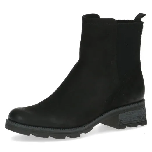 Caprice 25227-41 008 Ladies Black Leather Side Zip Ankle Boots