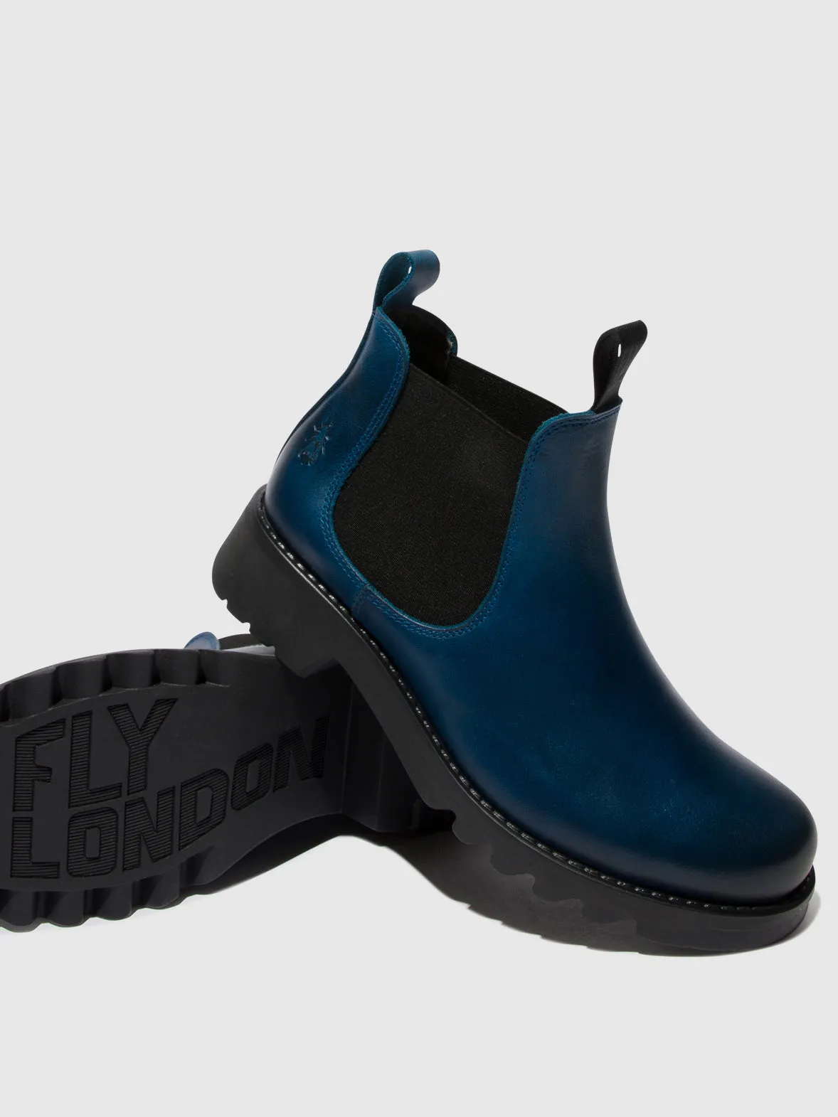 Chelsea Ankle Boots RIKA894FLY ROYAL BLUE (BLACK SOLE)