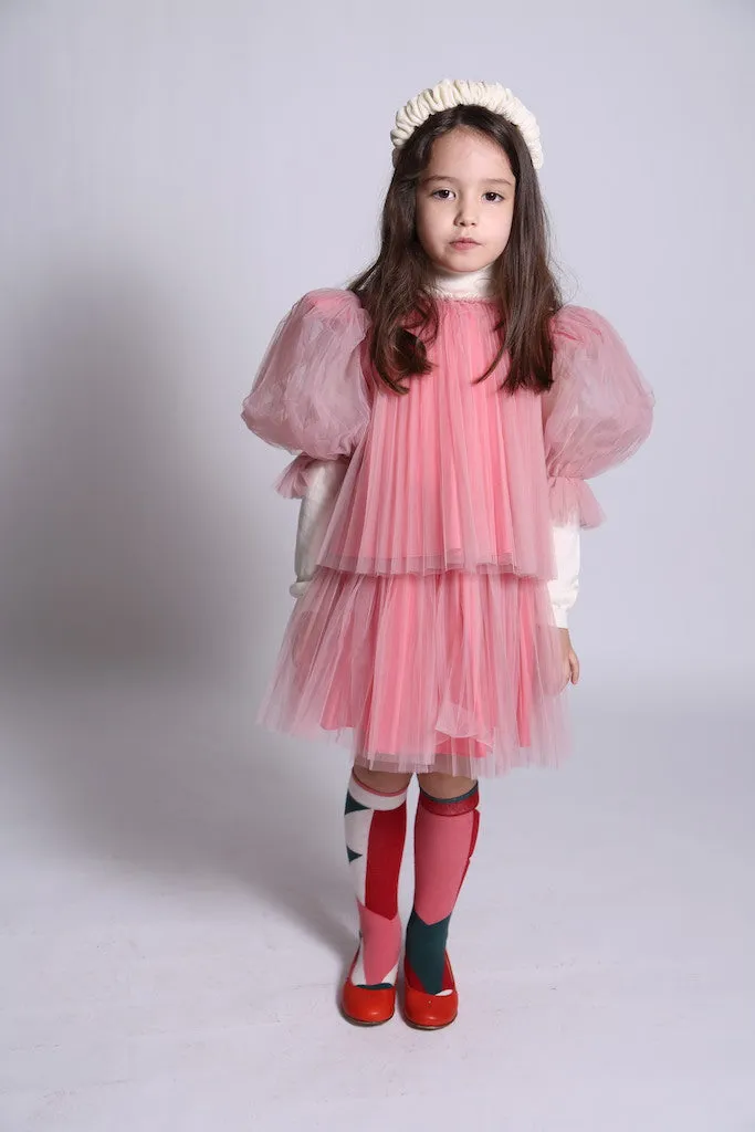 CRUSH PLEATED SMOCK BLOUSE