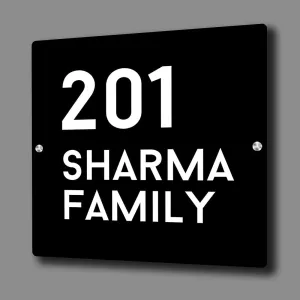 Custom Name Plates for House Entrance  Nameboard - Acrylic
