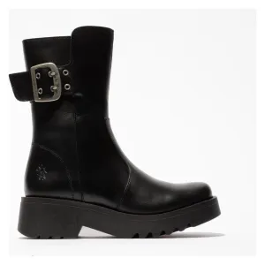 Fly London Biker Style Ankle Boot  Mazz BLACK