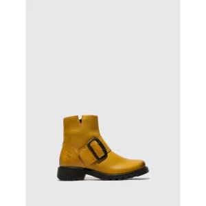 Fly London RILY MUSTARD Buckle Ankle Boot