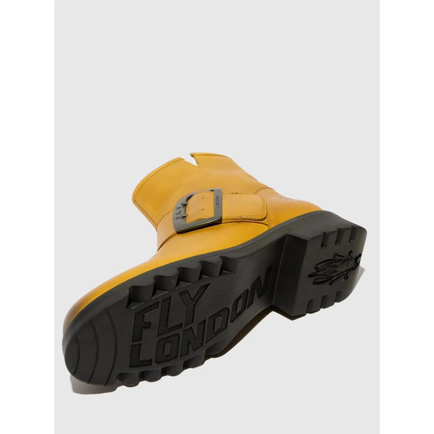 Fly London RILY MUSTARD Buckle Ankle Boot