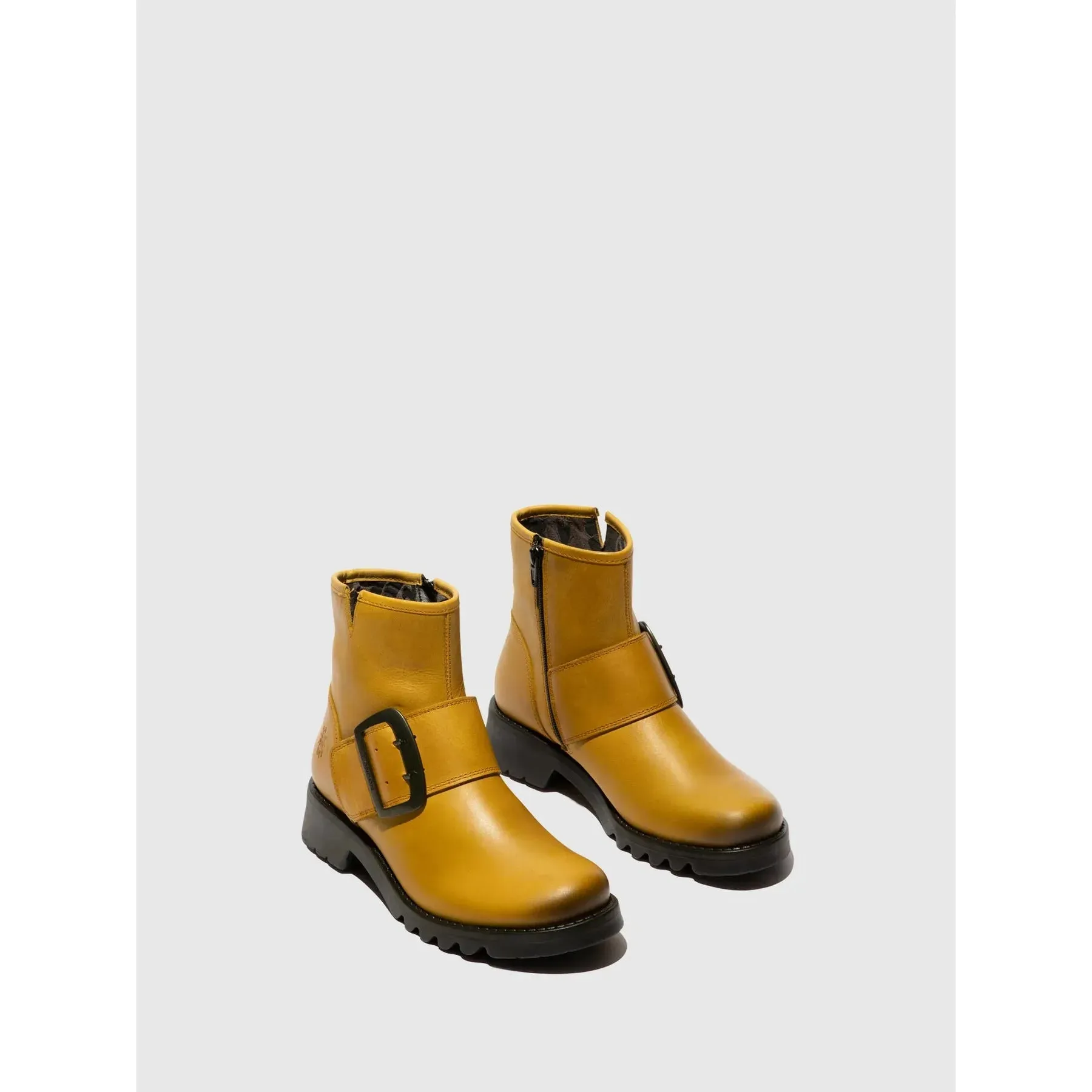 Fly London RILY MUSTARD Buckle Ankle Boot