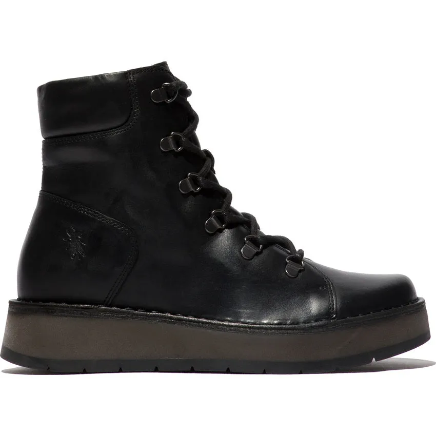 Fly London Women's ROXY094FLY Lace-Up Ankle Boots Blackfoot