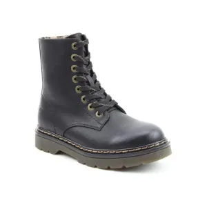 Heavenly Feet Ankle Boot with lace and zip Justina BLACK SMOOTH