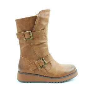 Heavenly Feet Hannah  TAN Mid Calf Vegan Friendly Boot