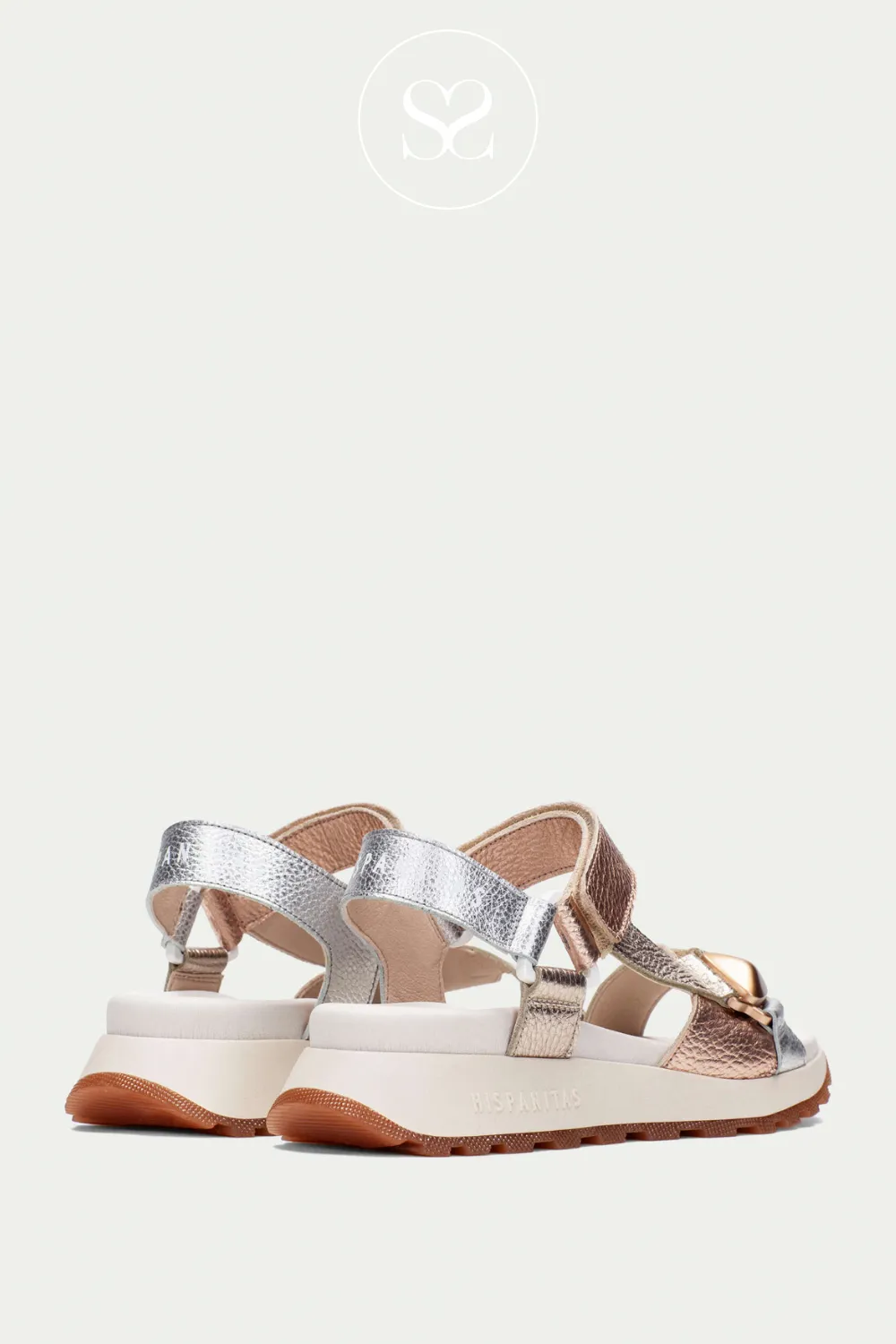 HISPANITAS CHV253896 METALLIC CHUNKY LEATHER SUMMER SANDALS