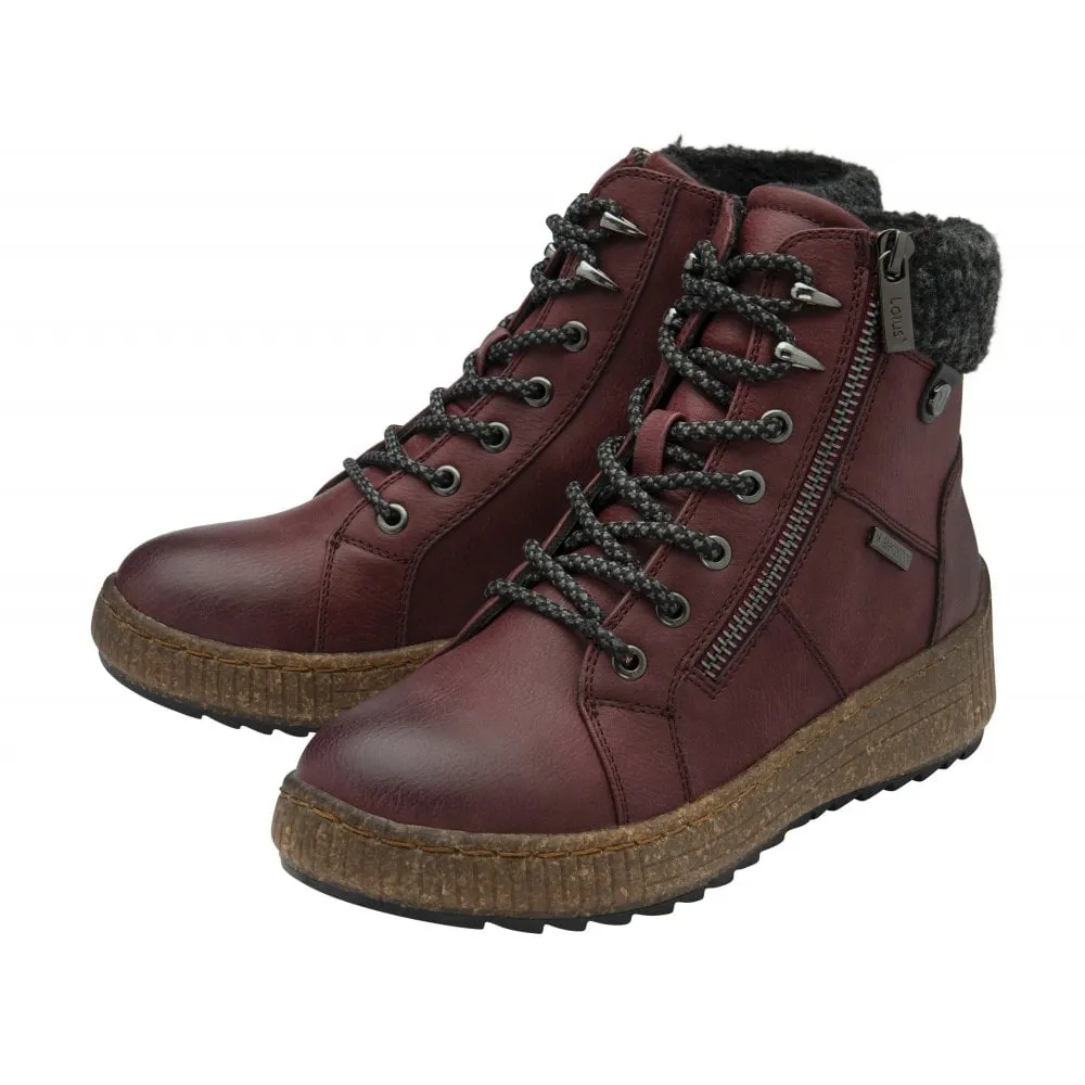 Lotus Boot Penrithe Waterproof Hiker style Ankle  boot BORDO ULB392