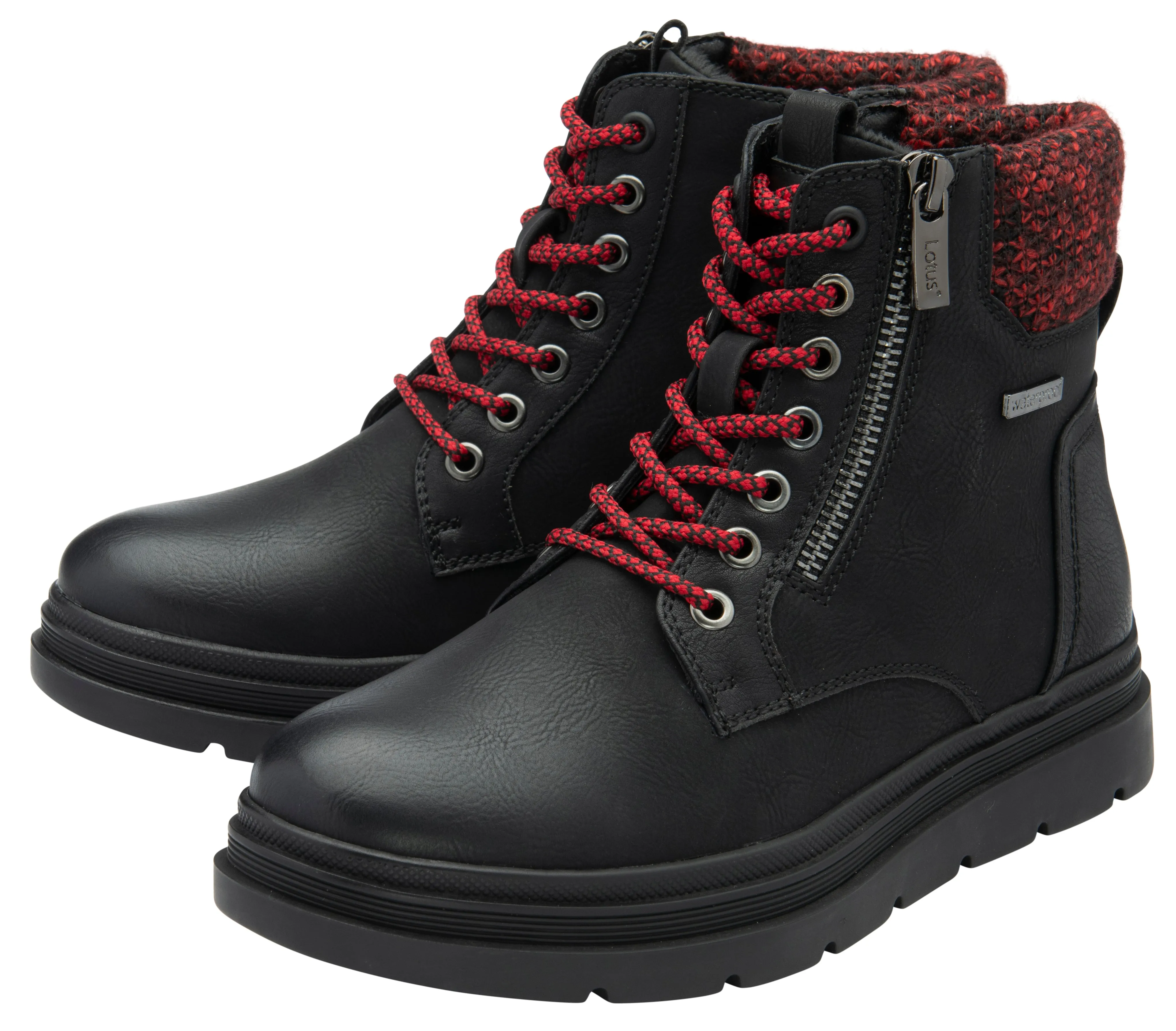 Lotus Boot Saundra Waterproof Hiker style Ankle Boot ULB387 BLACK