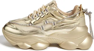 LUCKY STEP Women's 90s Chunky Sneakers Sparkly Bling Rhinestone Rope Platform Casual Thick Dad Rave Walking Shoes LUCKY STEP Women's 90s Chunky Sneakers Sparkly Bling Rhinestone Rope Platform Casual Thick Dad Rave Walking Shoes
