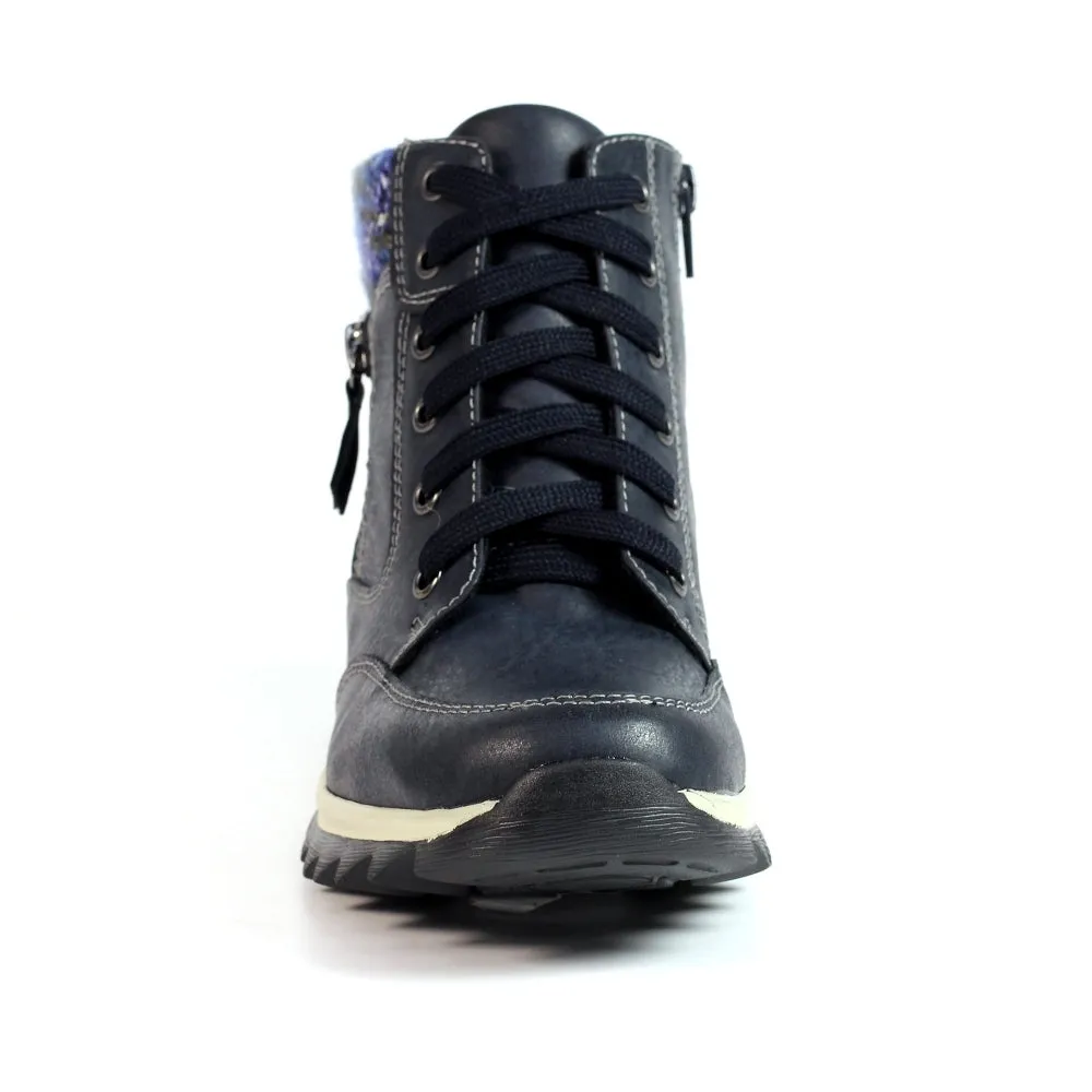 Lunar Ankle Boot Waterproof with zip Buttermere NAVY GLB115 BL