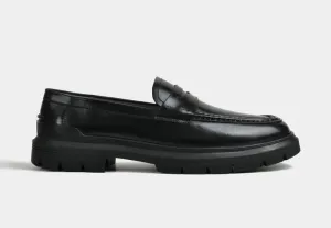 Men’s Penny Loafers in Black – Stride Grip