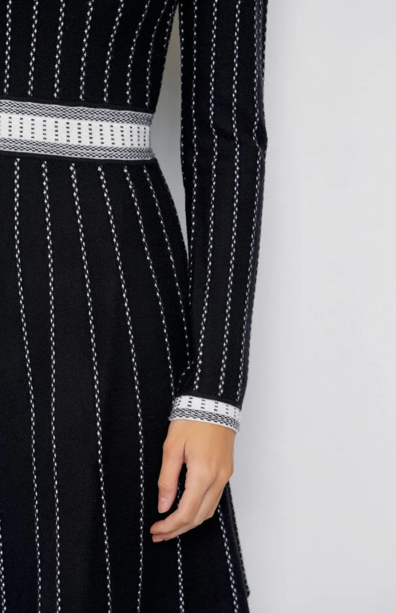 Mila Stripe Knit Long Sleeve Mini Dress