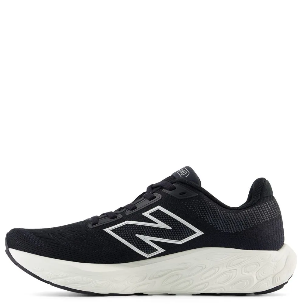 New Balance Women's Fresh Foam X 880v14 in Black with Sea Salt and Silver Metallic