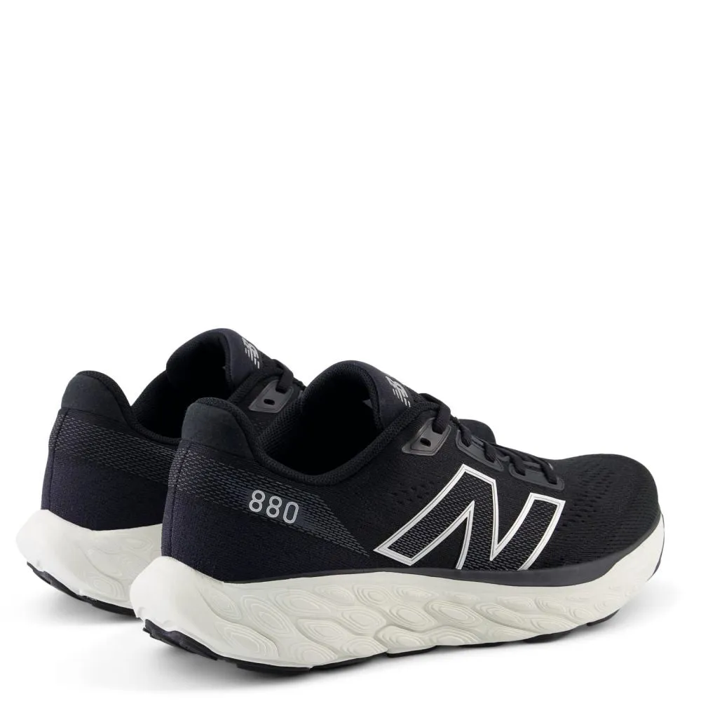 New Balance Women's Fresh Foam X 880v14 in Black with Sea Salt and Silver Metallic