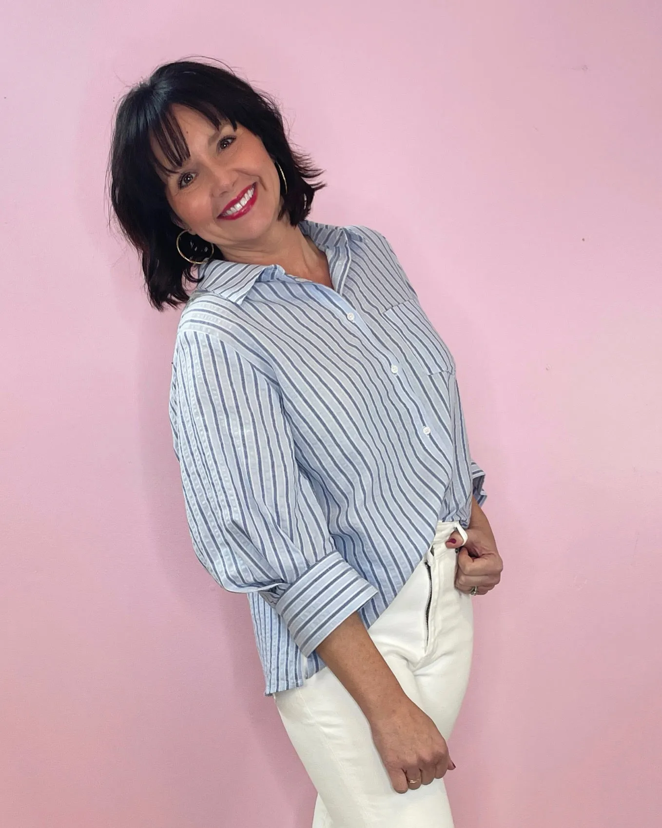 Newport Stripe Button-Up (two colors)