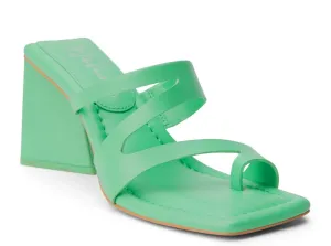 Oslo Heeled Sandal - Green