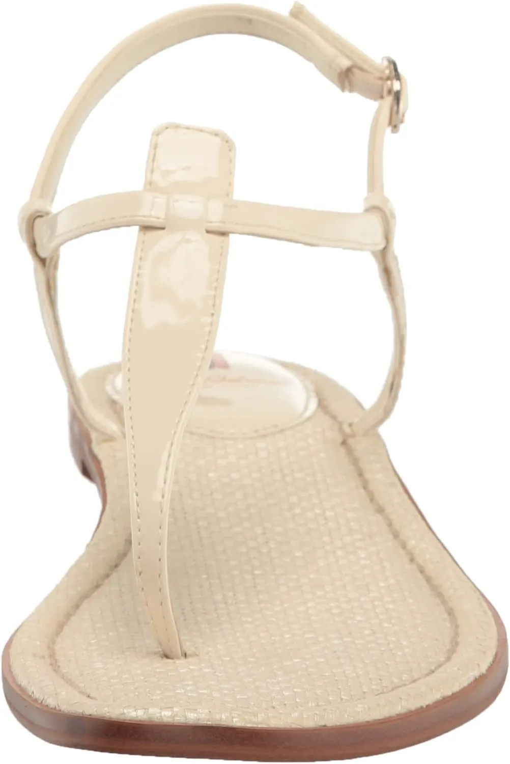 Sam Edelman Gigi Porcelain Embossed Open Toe Ankle Strap Thong Flats Sandals