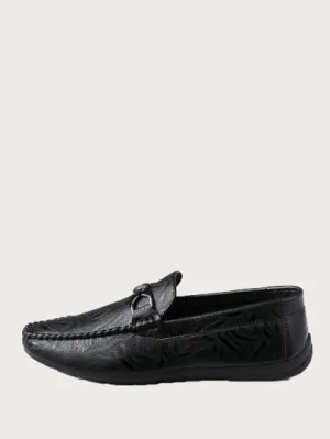 SHEIN Crocodile Pattern slip on loafers