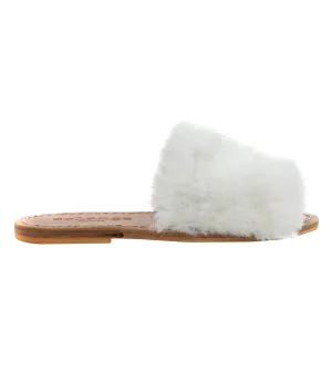 STRIPE FUR FAUX WHITE