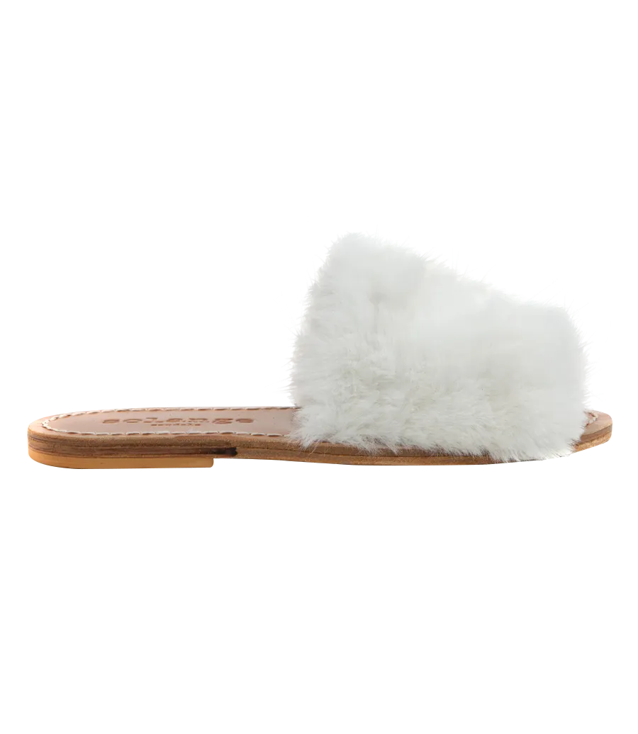 STRIPE FUR FAUX WHITE