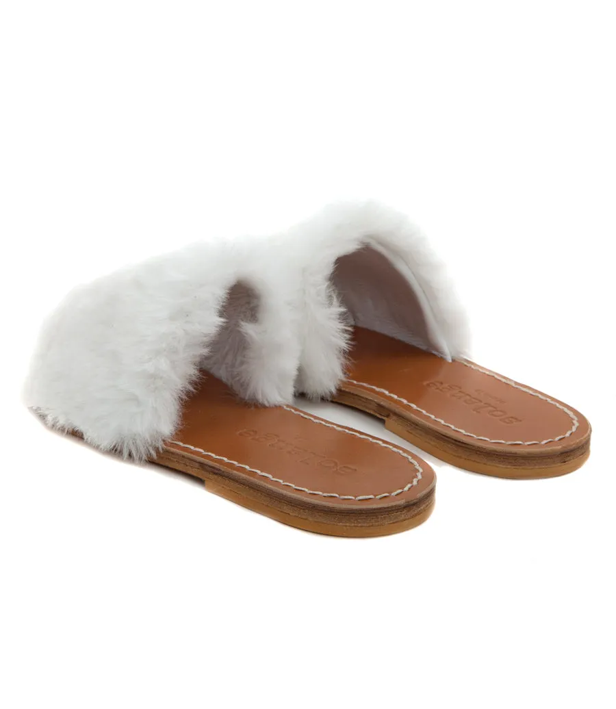 STRIPE FUR FAUX WHITE