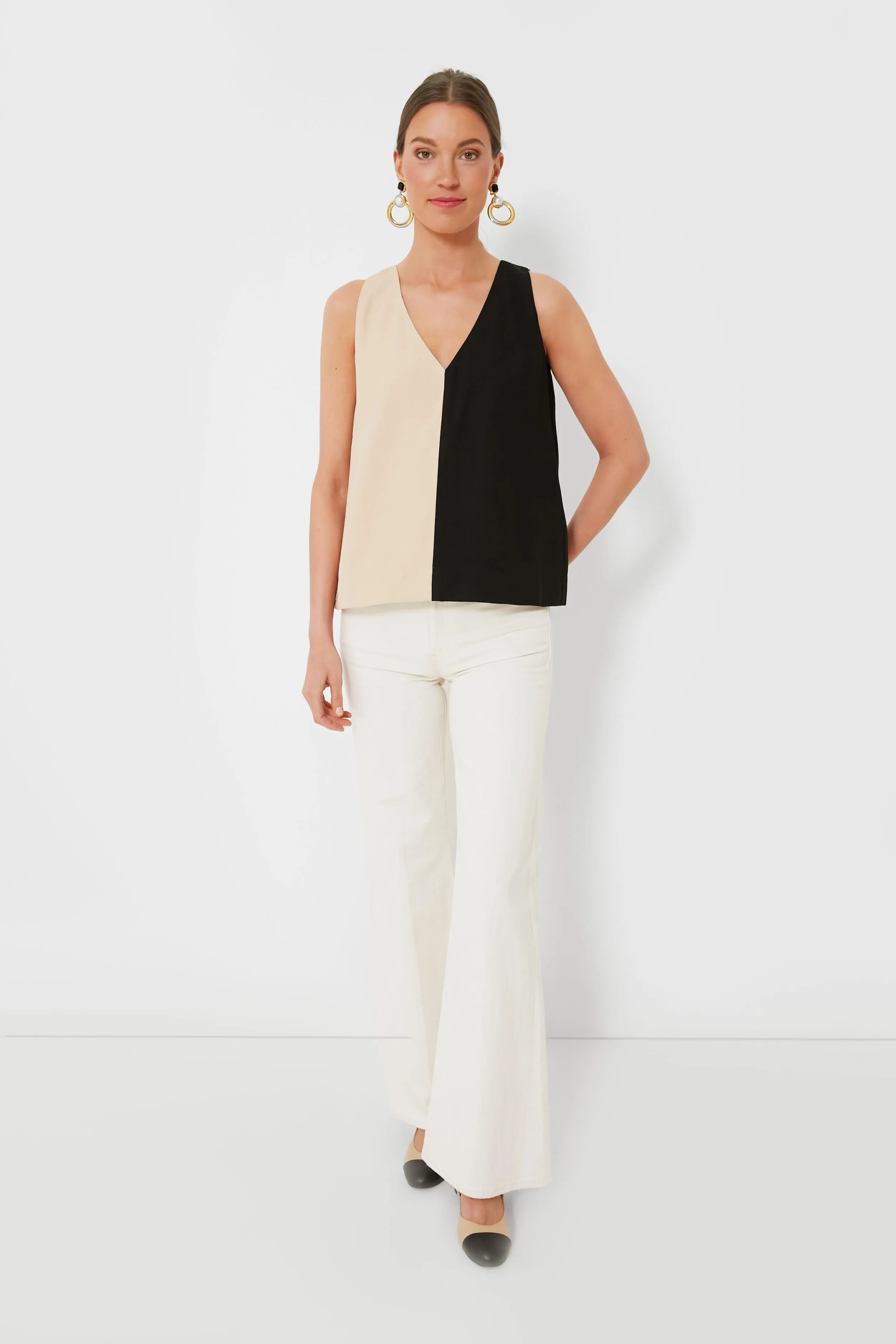 Tan and Black Sallie Tank