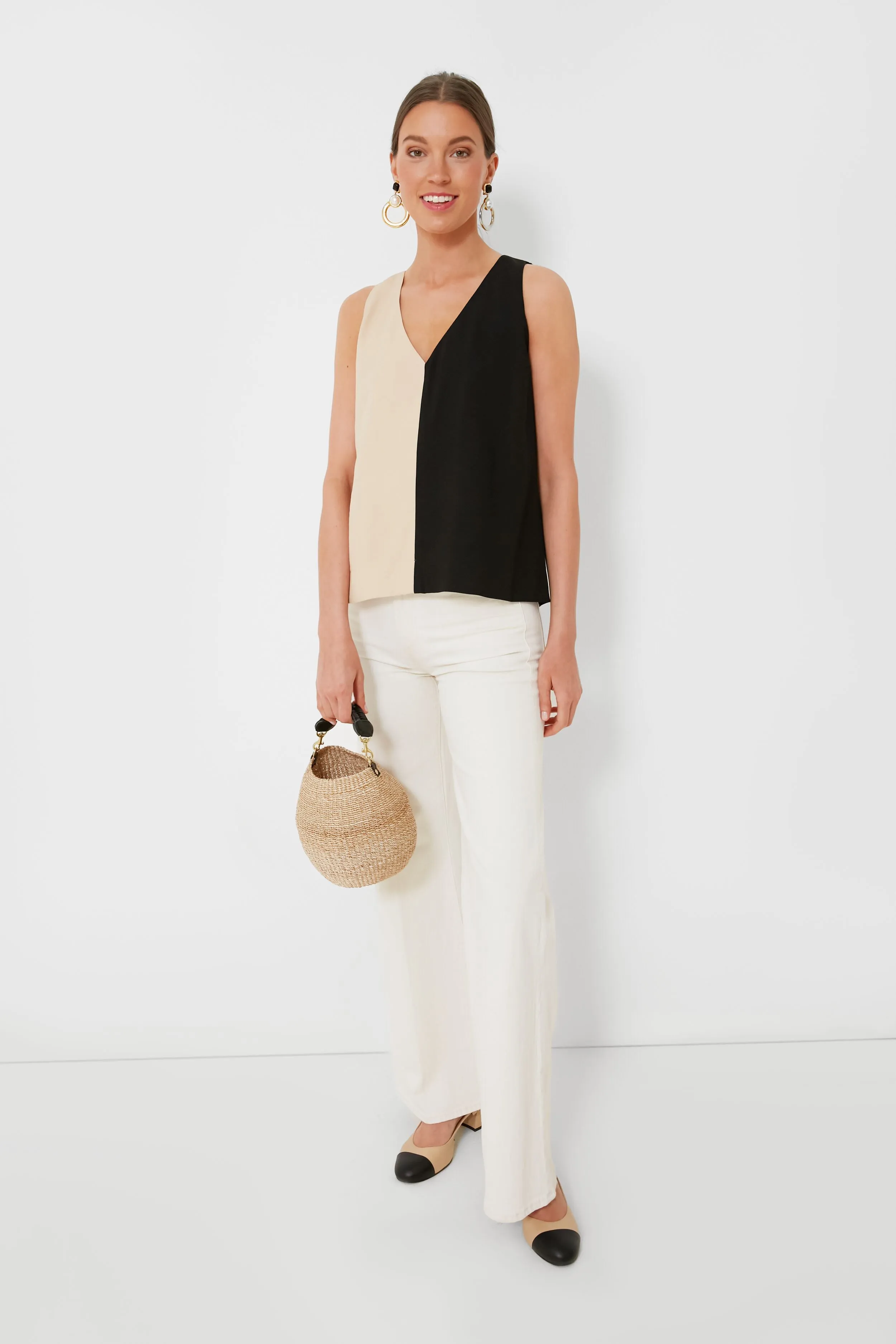 Tan and Black Sallie Tank