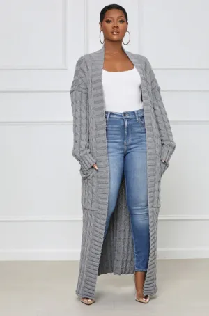 Under The Influence Cardigan - Gray