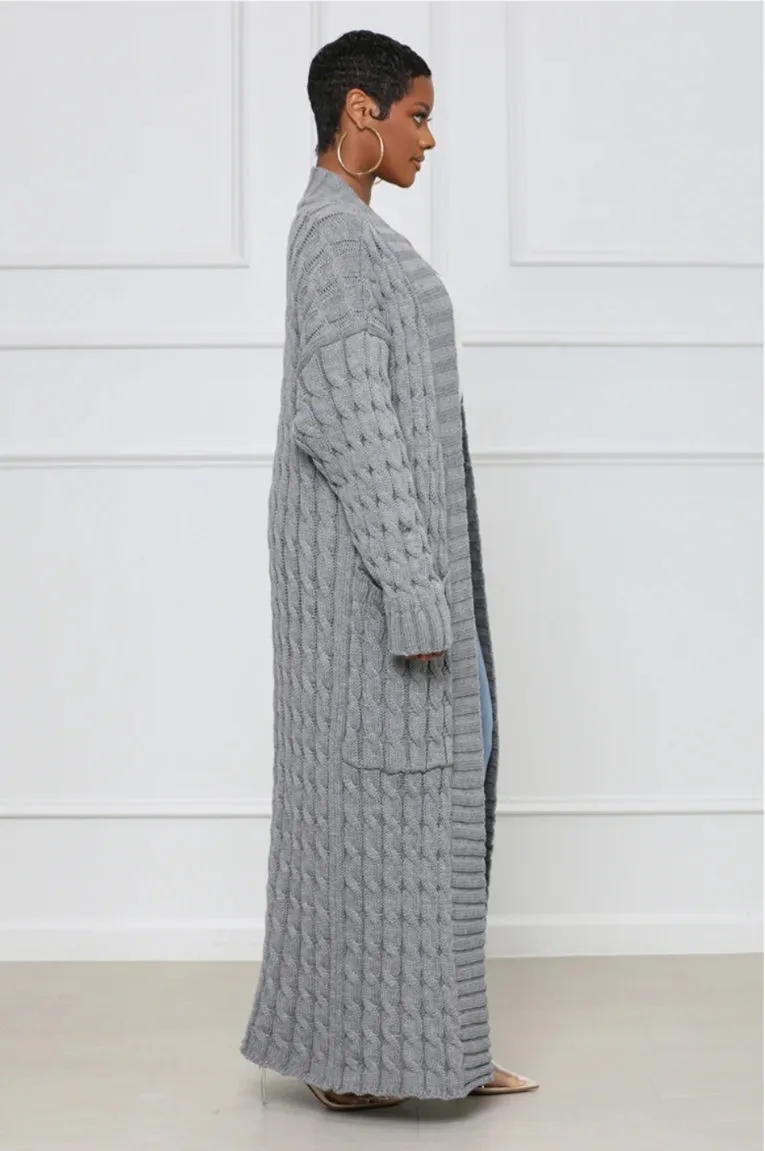 Under The Influence Cardigan - Gray