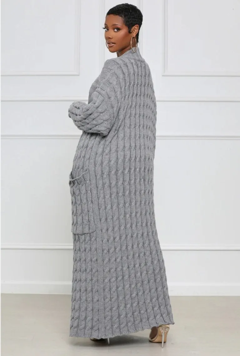 Under The Influence Cardigan - Gray