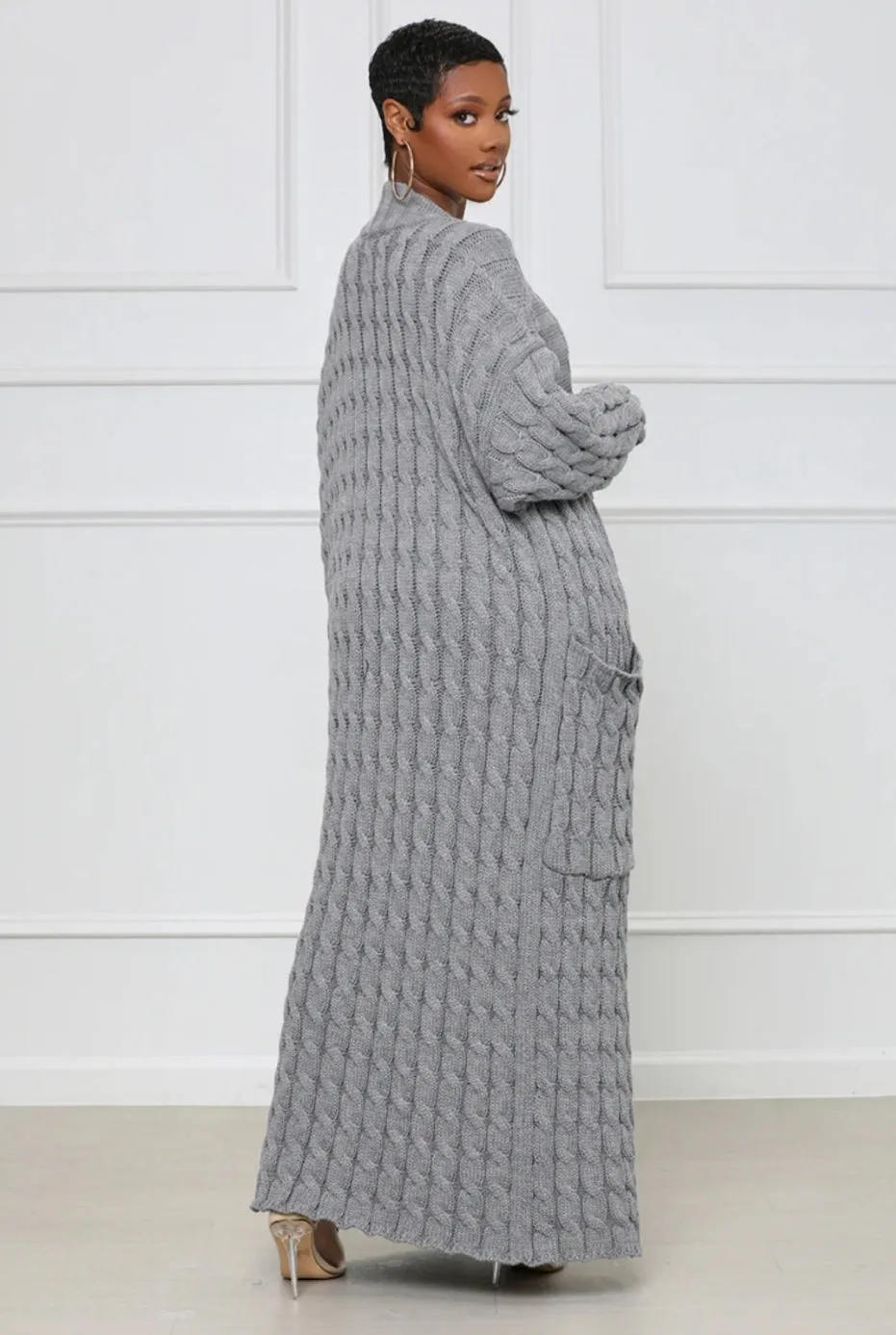 Under The Influence Cardigan - Gray