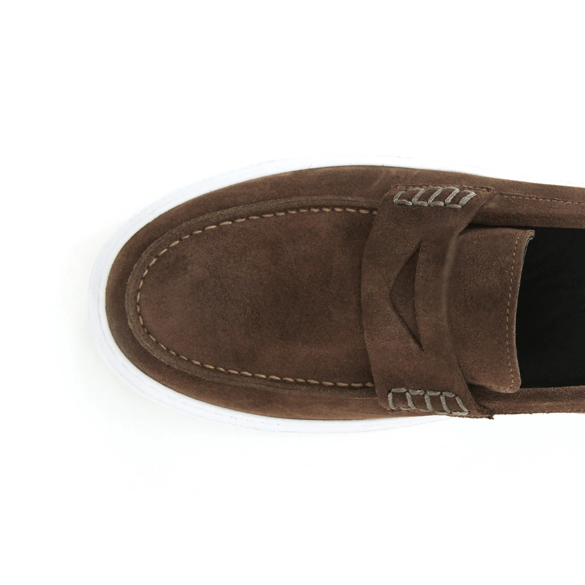 Women's Suede Calf Leather Handmade Loafer W5026
