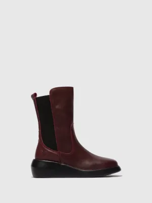 Zip Up Ankle Boots BRIN516FLY BORDEAUX