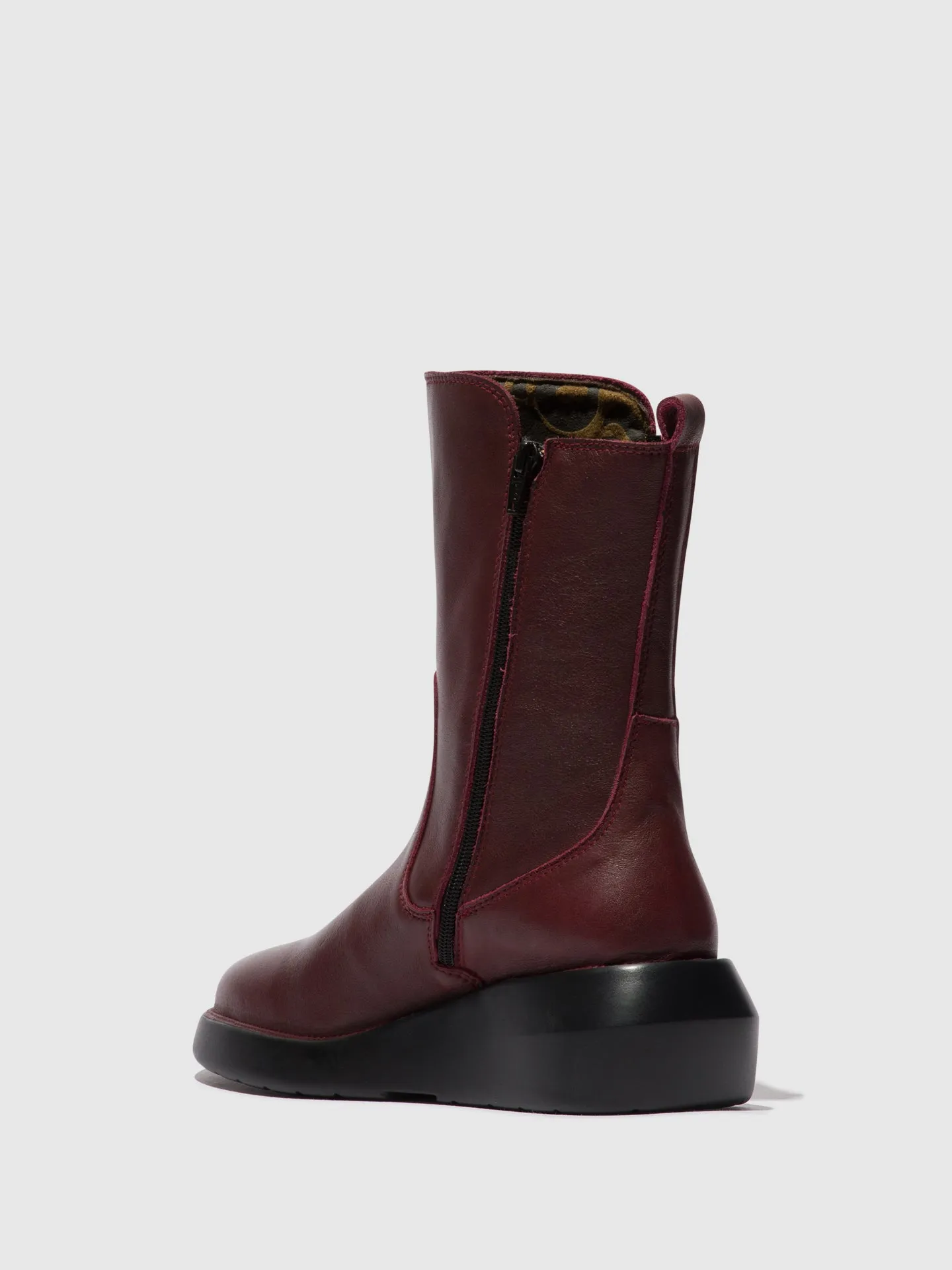 Zip Up Ankle Boots BRIN516FLY BORDEAUX