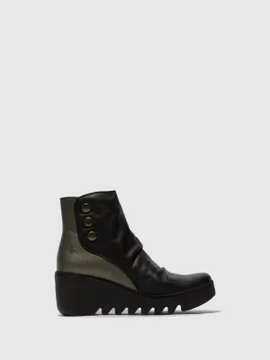 Zip Up Ankle Boots BROM344FLY BLACK/GRAPHITE